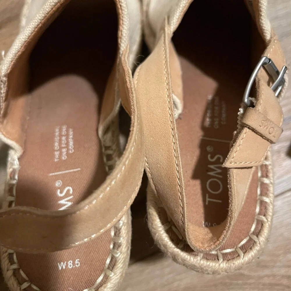 Toms Women's Espadrilles in Tan, Cream, Green, Gray - Picture 8 of 12